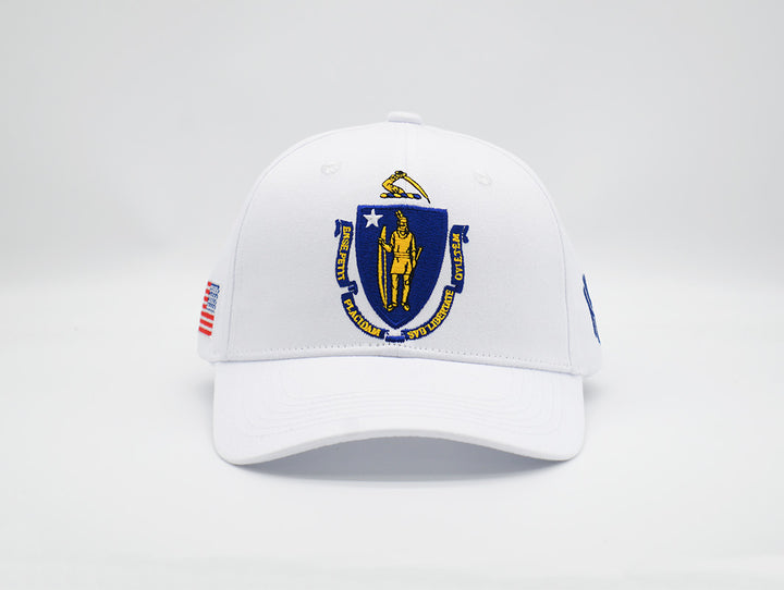 Massachusetts Strapback White - "The Bay State