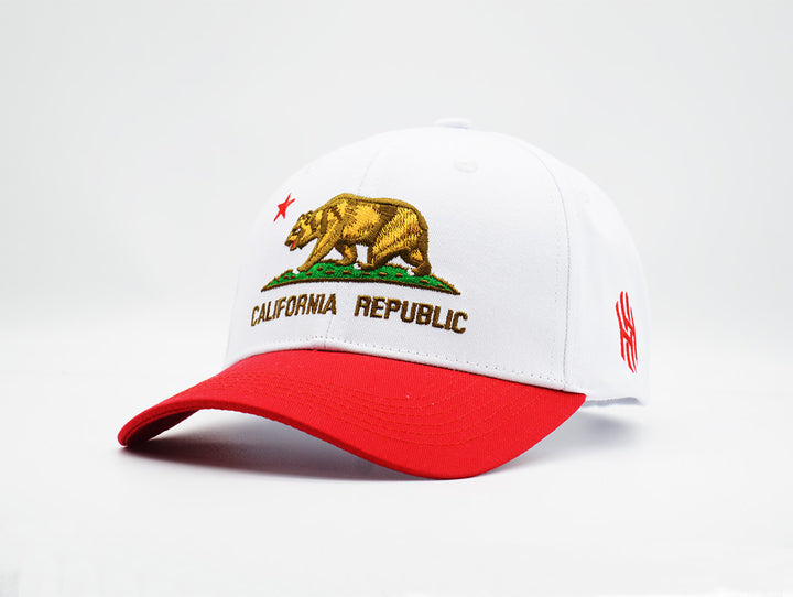 California Strapback White/Red - “The Golden State”