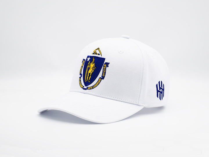 Massachusetts Strapback White - "The Bay State