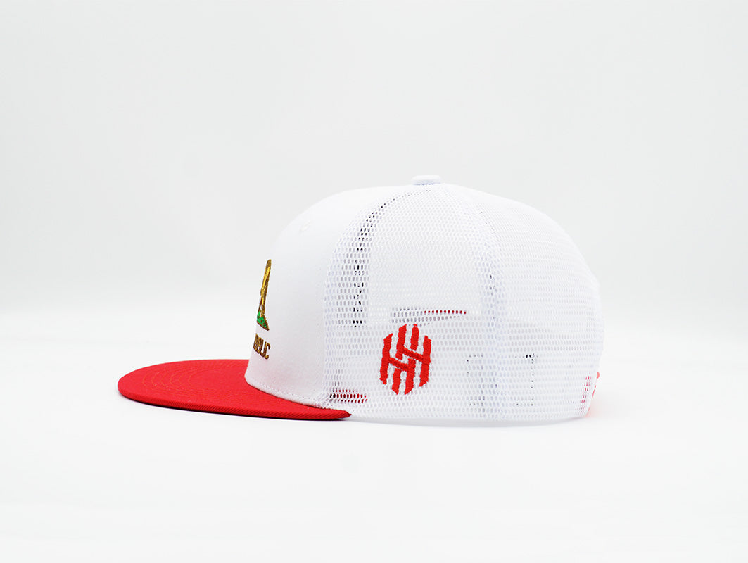 California Trucker White/Red - “The Golden State”