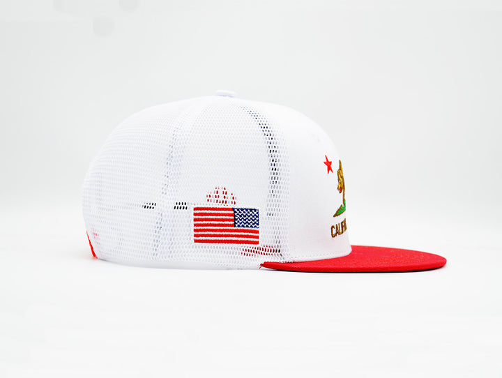 California Trucker White/Red - “The Golden State”