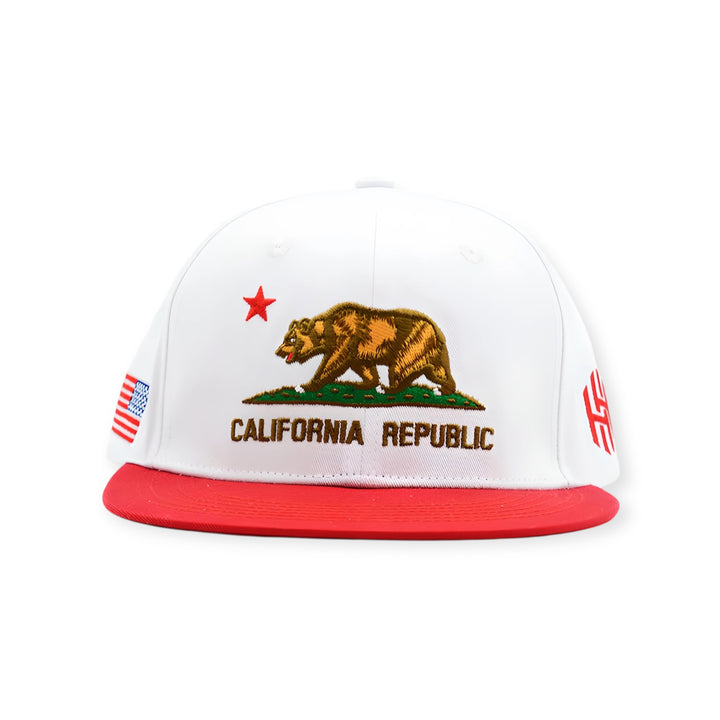 California Snapback White/Red - “The Golden State”