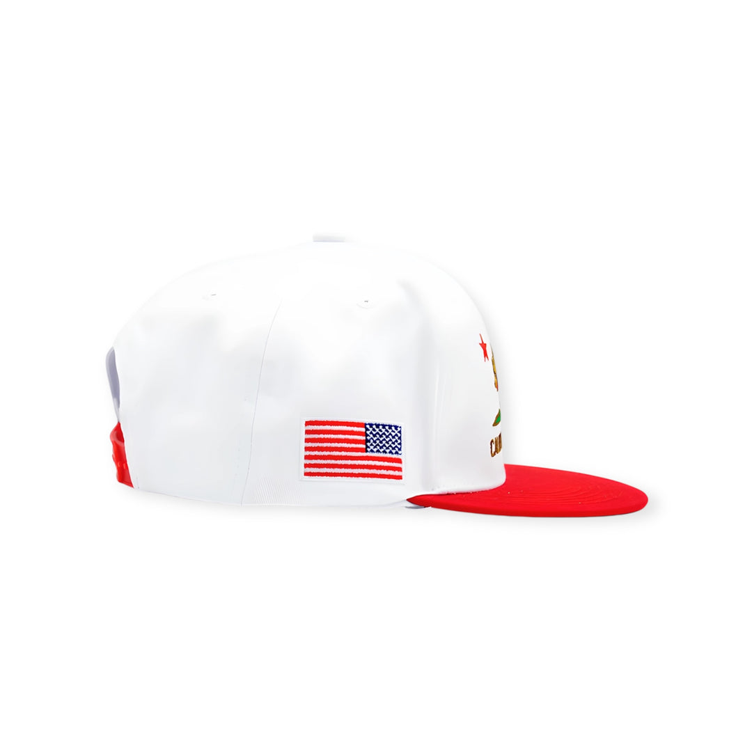California Snapback White/Red - “The Golden State”