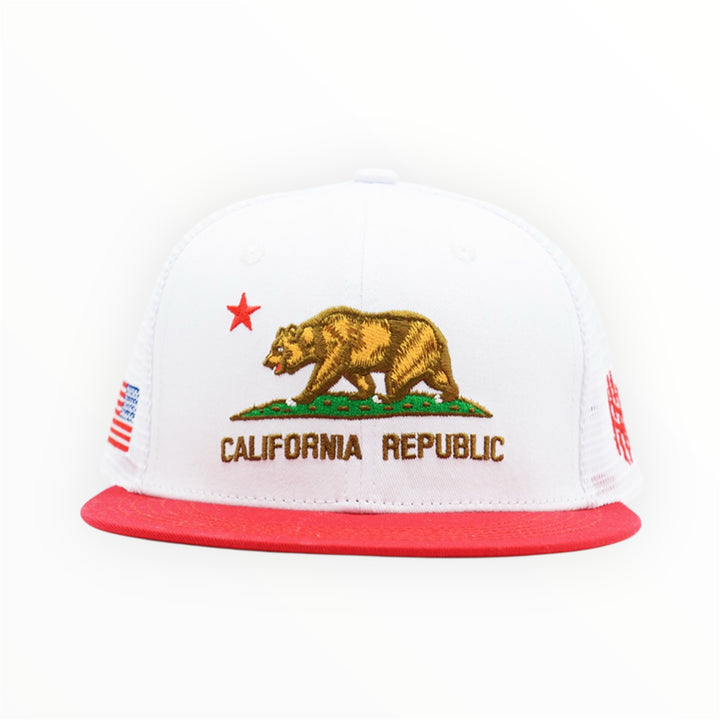 California Trucker White/Red - “The Golden State”