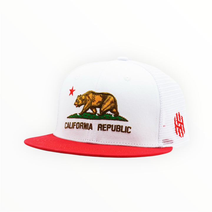 California Trucker White/Red - “The Golden State”