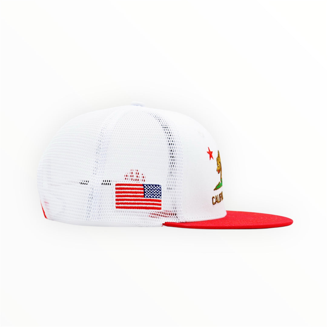 California Trucker White/Red - “The Golden State”