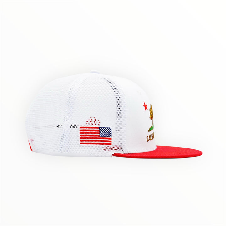 California Trucker White/Red - “The Golden State”